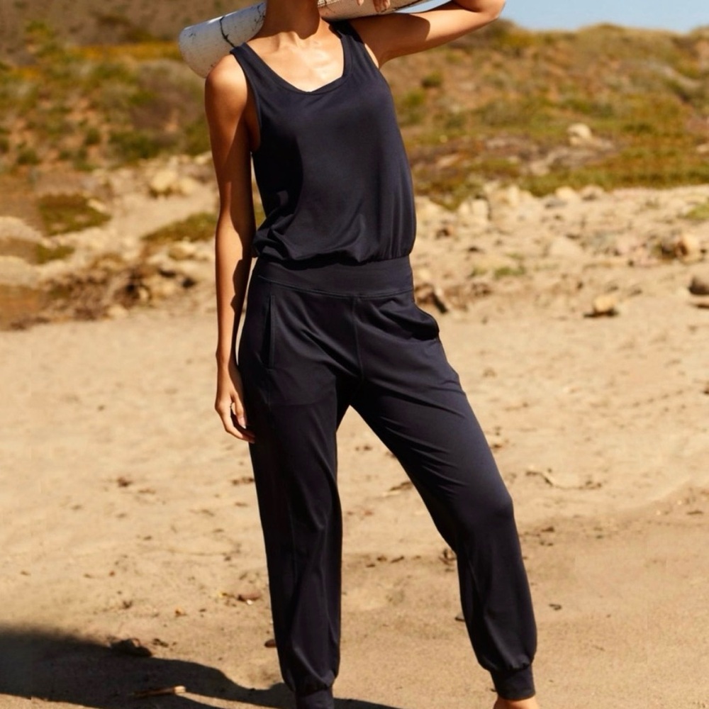 Black Women's Jumpsuit - Sleeveless One-Piece